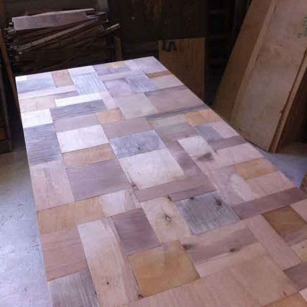 ripiano tavolo di legno fatto a mano