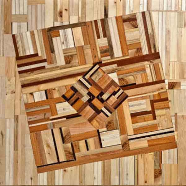 mosaico di legno fatto a mano