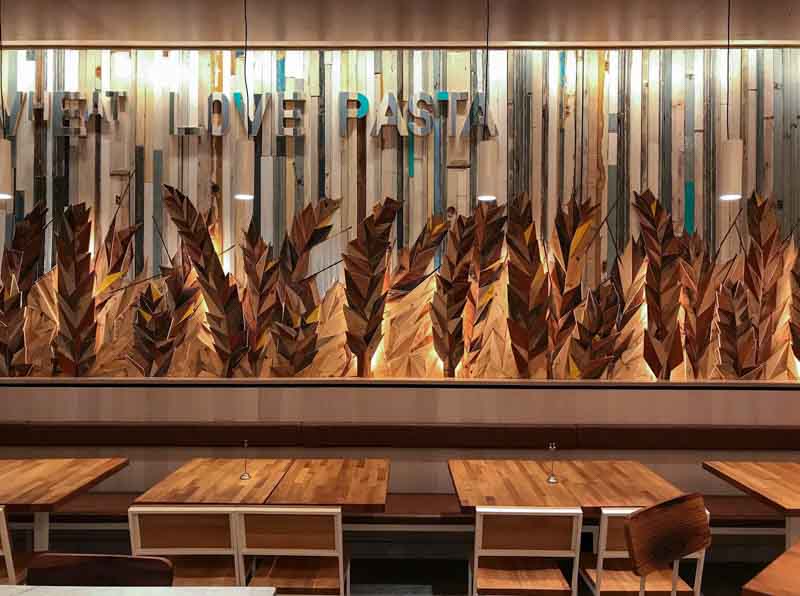 rivestimento parete artistico Wheat Wall Barilla California